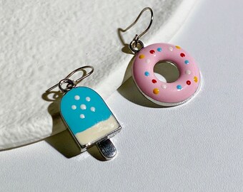 Dangle Food Popsicle Donute Earring