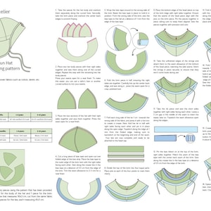 Sun Hat Sewing Patterns and Tutorial | Instant Download | Ebook | Baby ...