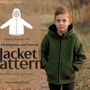 Jacket Sewing pattern kids | 68-122cm | sewing pattern kids | boilet wool, fleece, softshell