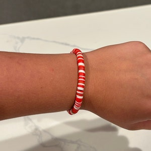 Red Heishi Beaded Mix Bracelet