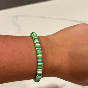 Green Heishi Beaded Mix Bracelet