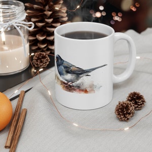 Junco Bird Mug, Mug with Birds, Nature Mug, Watercolor, Bird Mug, 11oz Mug