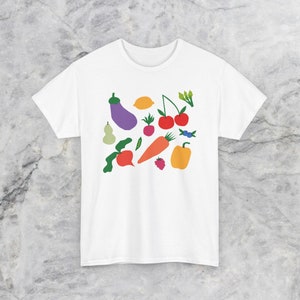 Camiseta vegetariana, camiseta de arte gráfica, camiseta artística, camiseta de mercado de fazendeiros, camiseta de primavera, camiseta de jardinagem, presente para, amante de vegetais, camiseta vegetal