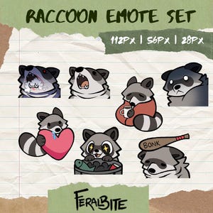Emoticones de Twitch de mapache
