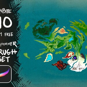 Procreate Pinselset: Terraforming Set | Weltenbau | Kartenherstellung | Kartographie | GESTALTE das LAND und MEER
