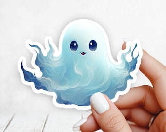 Cute Ghost Halloween Sticker - Laptop, Planners, Journaling, Hydroflask, Stationary, Yeti, Water bottle Sticker, Vinyl Decal