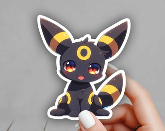 Cute Baby Umbreon Pokemon Sticker Gen 1- Laptop, Planners, Journaling, Hydroflask, Yeti, Water bottle Sticker