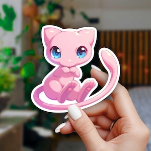 Cute Mew Sticker WATERPROOF! - Perfect for Laptops, Phones, Water Bottles, Cars, Planners, Journaling, Notebooks