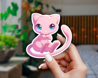 Cute Mew Sticker WATERPROOF! - Perfect for Laptops, Phones, Water Bottles, Cars, Planners, Journaling, Notebooks