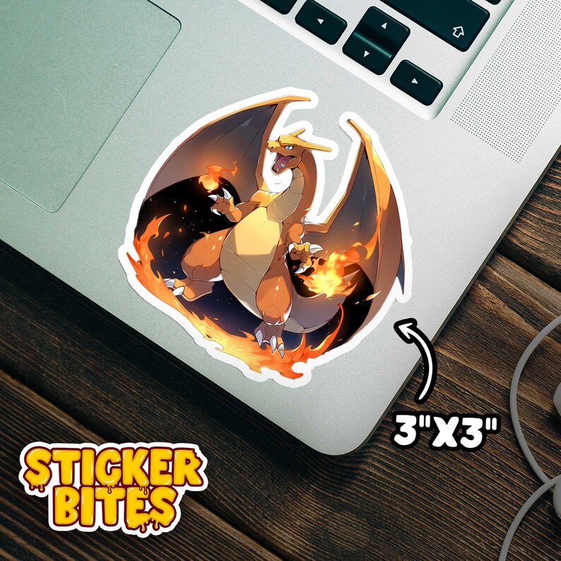 Mcharizardy Sticker Charizard Pokemon Sticker - Laptop, Planners, Journaling, Hydroflask ...