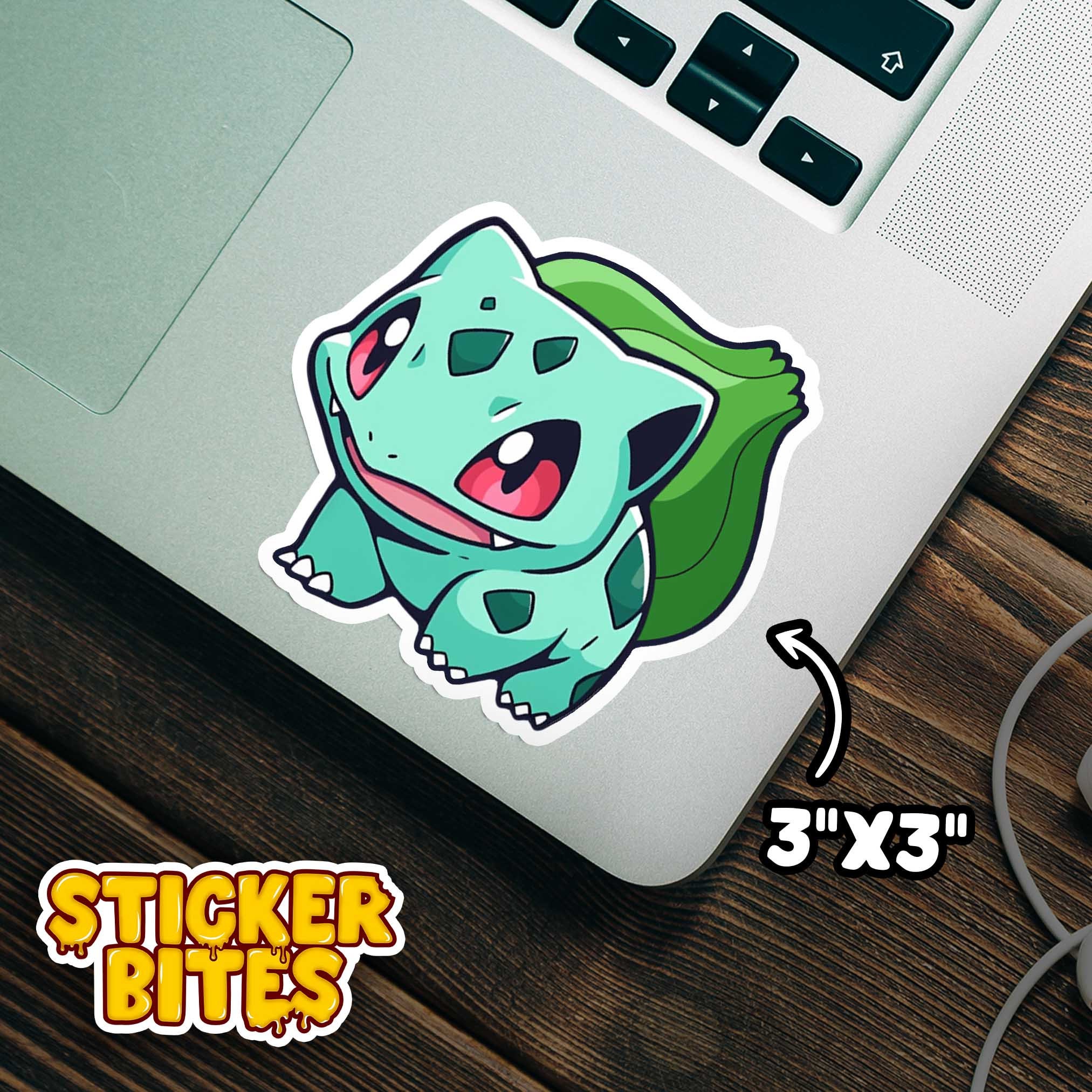 Cute Baby Bulbasaur Pokemon Sticker Gen 1- Laptop, Planners, Journaling ...