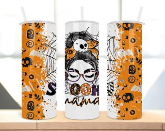 Halloween Mom, Gothic Mom, Spooky Mom Tumbler Cup - Glow in the Dark - Color Changing - 20 oz tumbler