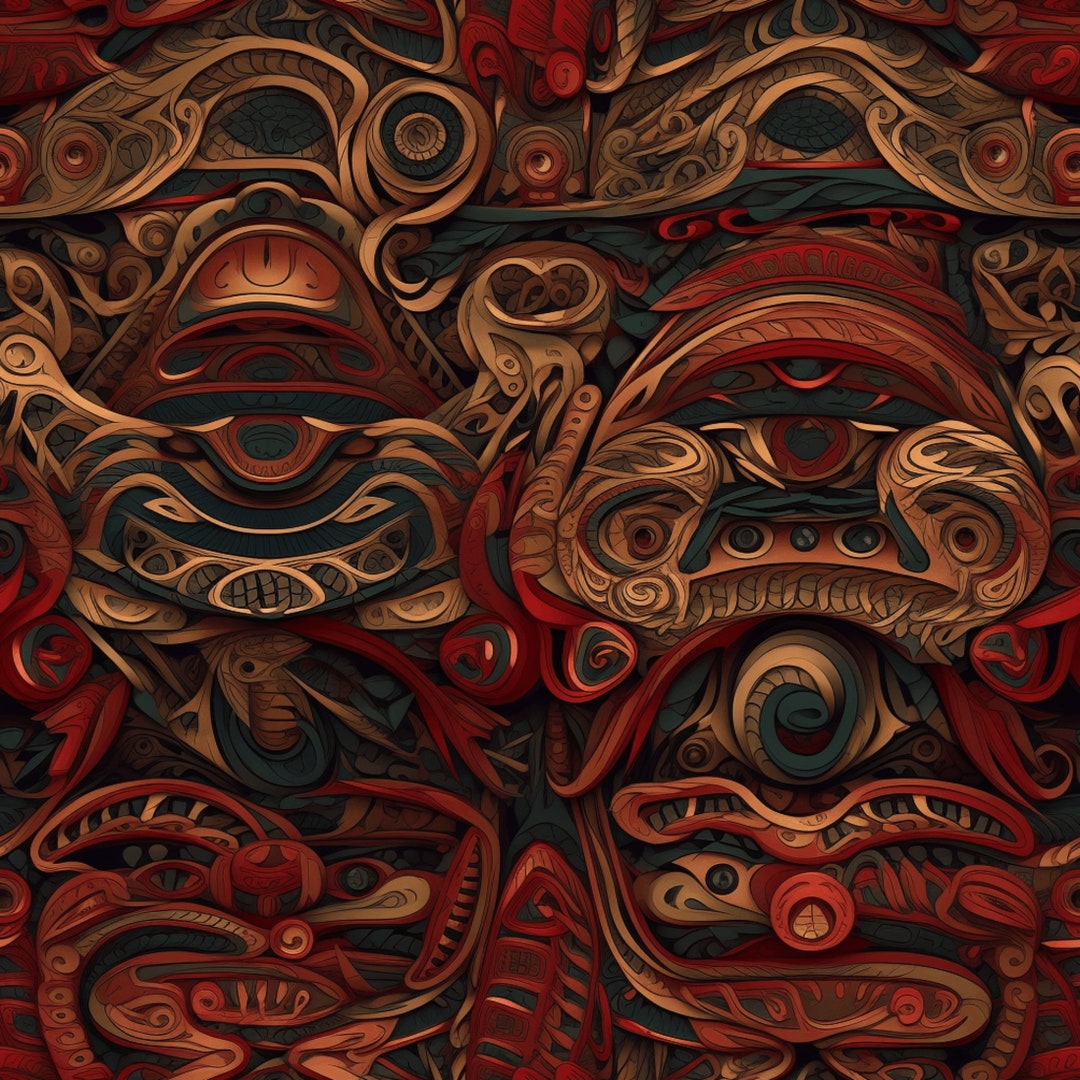 Runic Shamanism 3D Art Seamless Pattern - Etsy