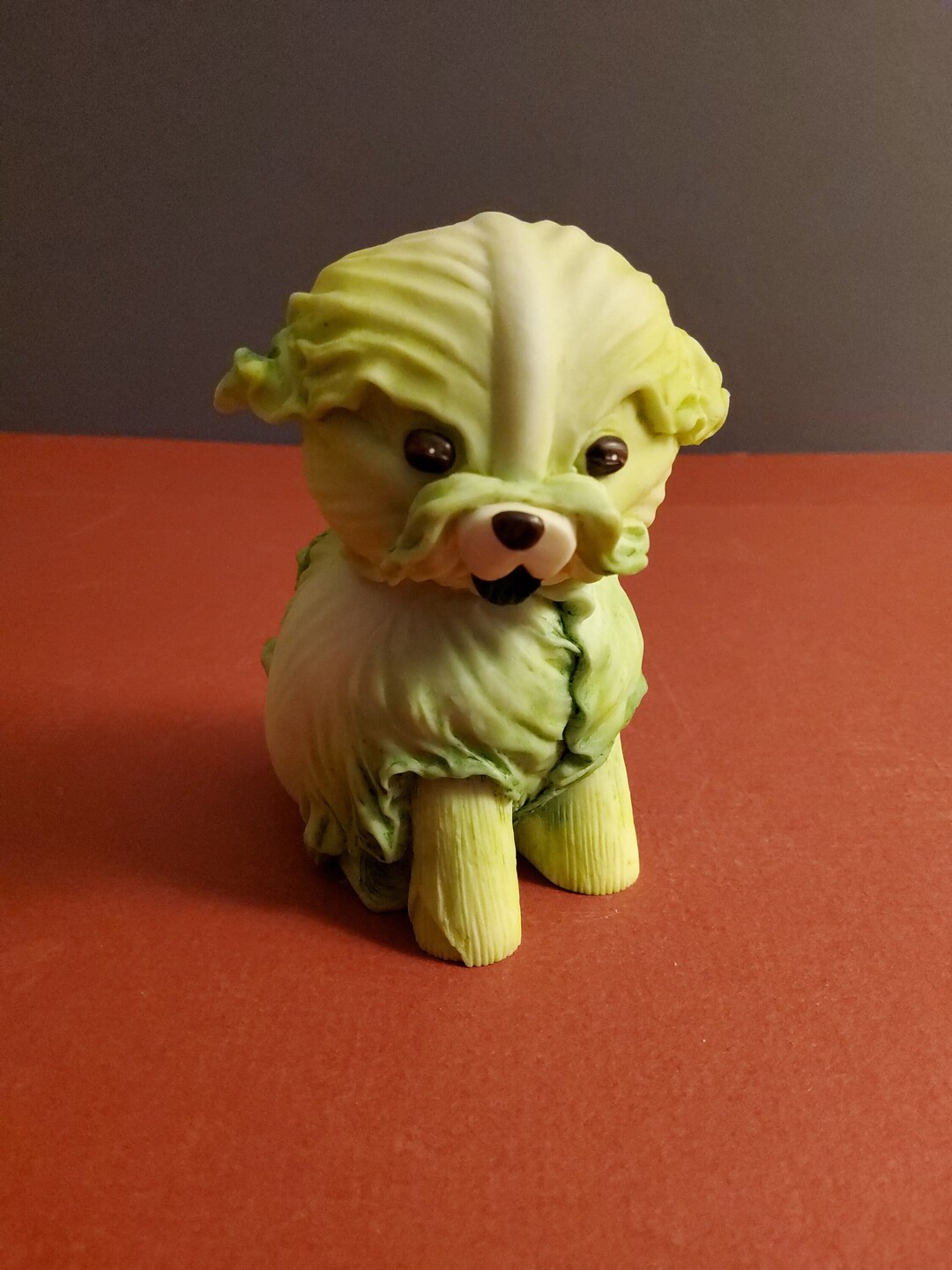 Green Cabbage Dog Figurine by Homegrown, Enesco Etsy