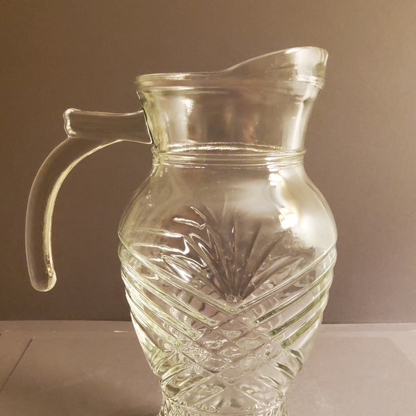 Pressed Glass Pineapple Pitcher