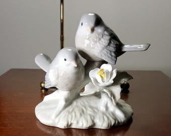 Figura vintage de pájaro doble de Otagiri, Japón.