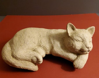 Sleeping Cat Statue and Shelf Sitter