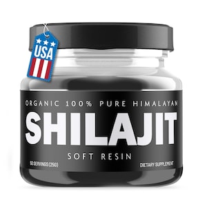 Organic 100% Pure Himalayan Shilajit Resin, High Nutritional Potency, Plant-Derived Trace Minerals, Natural Fulvic Acid (3RD-PARTY TESTED)