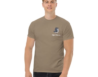Camiseta de Carbonero con Mechones: Estampado de Pájaro Pintado a Mano, Regalo para Amantes de las Aves
