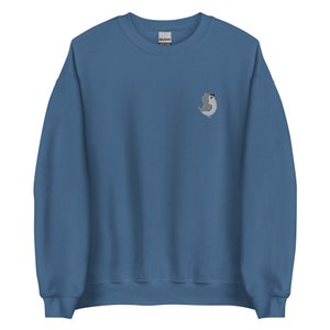 Tufted Meise Crew Neck Sweatshirt, Vogel Sweatshirt, besticktes Vogel Sweatshirt