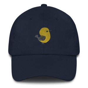 Broderad Prothonotary Warbler Hat: Bird Lover Gift