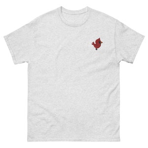 Northern Cardinal Embroidered T-Shirt, Redbird Shirt, Embroidered Bird shirt, Bird T-shirt