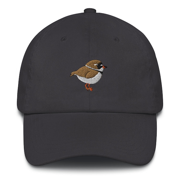 Semipalmated Plover Shorebird embroidered hat, shorebird dad hat, shorebird ball cap, migratory bird hat, plover hat, semi palm hat