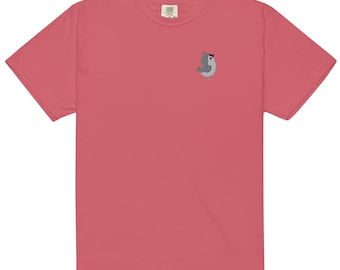 Tufted Titmouse Embroidered T-Shirt, Embroidered Bird Shirt, Tufted Titmouse T-shirt