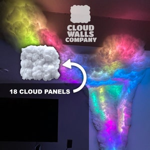 Cloud Panels | Tik Tok Cloud Ceiling (18 Panels) - No Glue No Mess - Cloud Lights Made Easy