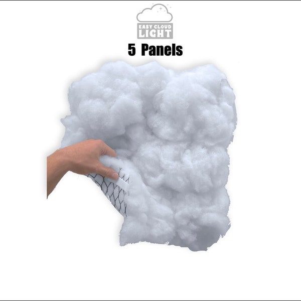 Wolkenpanelen | Tik Tok Cloud Plafond - Geen lijm geen puinhoop (5 panelen) - Wolkenmuur - Wolkenlicht - LED CLOUD - Wandpanelen - Achtergrond