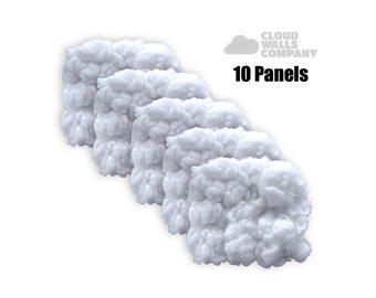 Easy Cloud Light Panels | Tik Tok Cloud Ceiling ( 10 Panels ) No Glue No Mess - Backdrop - DIY Kit - LED Cloud Lights - Cloud Wall Panels