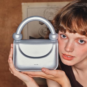 Silver Crossbody Bag | Silver Leather Bags | Small Silver Bag | Mini Bags | Silver Shoulder Bags | Silver Handbags | Small Silver Handbags