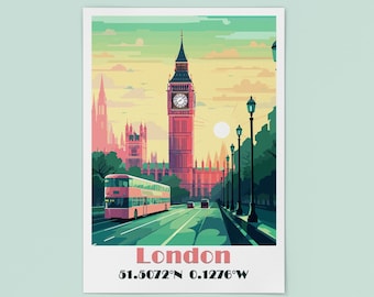 London Wall Art - Travel Wall Art - London - London Digital Art - Wall Art - Digital Wall Art - Digital Print - London Poster - Poster - Art