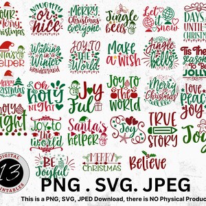 Christmas Bundle SVG, Winter SVG, T-Shirt SVG, Christmas Quotes, Christmas clipart, Christmas shirt svg, Christmas, Clipart Bundle, Bundle