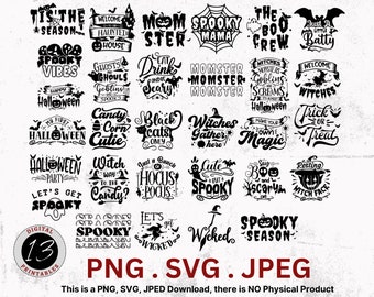 Halloween SVG Bundle, Halloween Shirts SVG, Halloween Sign SVG, Halloween Bundle, Halloween Decoration, svg File for cricut, Halloween Sign