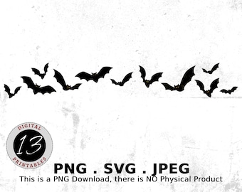 Halloween boarder Bats svg, Spooky Bats svg, Bats bundle svg, Halloween Design svg, Fall Clipart png, Halloween Bats png, Bats Clipart png