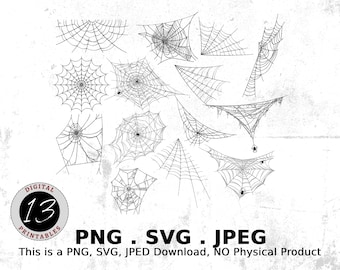 Spider Web Bundle SVG, Cob Web Clipart, Halloween Clipart, Digital Spider Web, Halloween Spider Web SVG, Digital Prints, Halloween Web