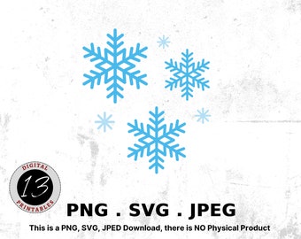 Schneeflocken SVG, blaue Schneeflocken SVG, Sublimation SVG, Schneeflocke geschnitten Dateien, Schneeflocken digitaler Download, Silhouette png, digitales Design