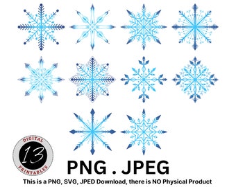 Schneeflocken Bundle PNG, blaue Schneeflocken PNG, Sublimation PNG, Schneeflocke geschnitten Dateien, Schneeflocken digitaler Download, Silhouette png, Digitaldruck