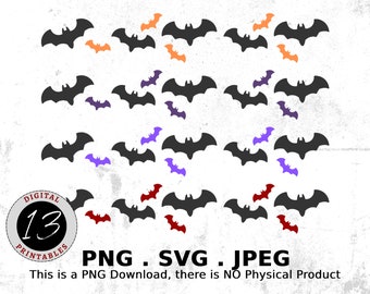 Halloween Bats svg, Spooky Bats svg, Bats bundle svg, Halloween Design svg, Fall Clipart png, Halloween Bats png, Bats Clipart png,Halloween