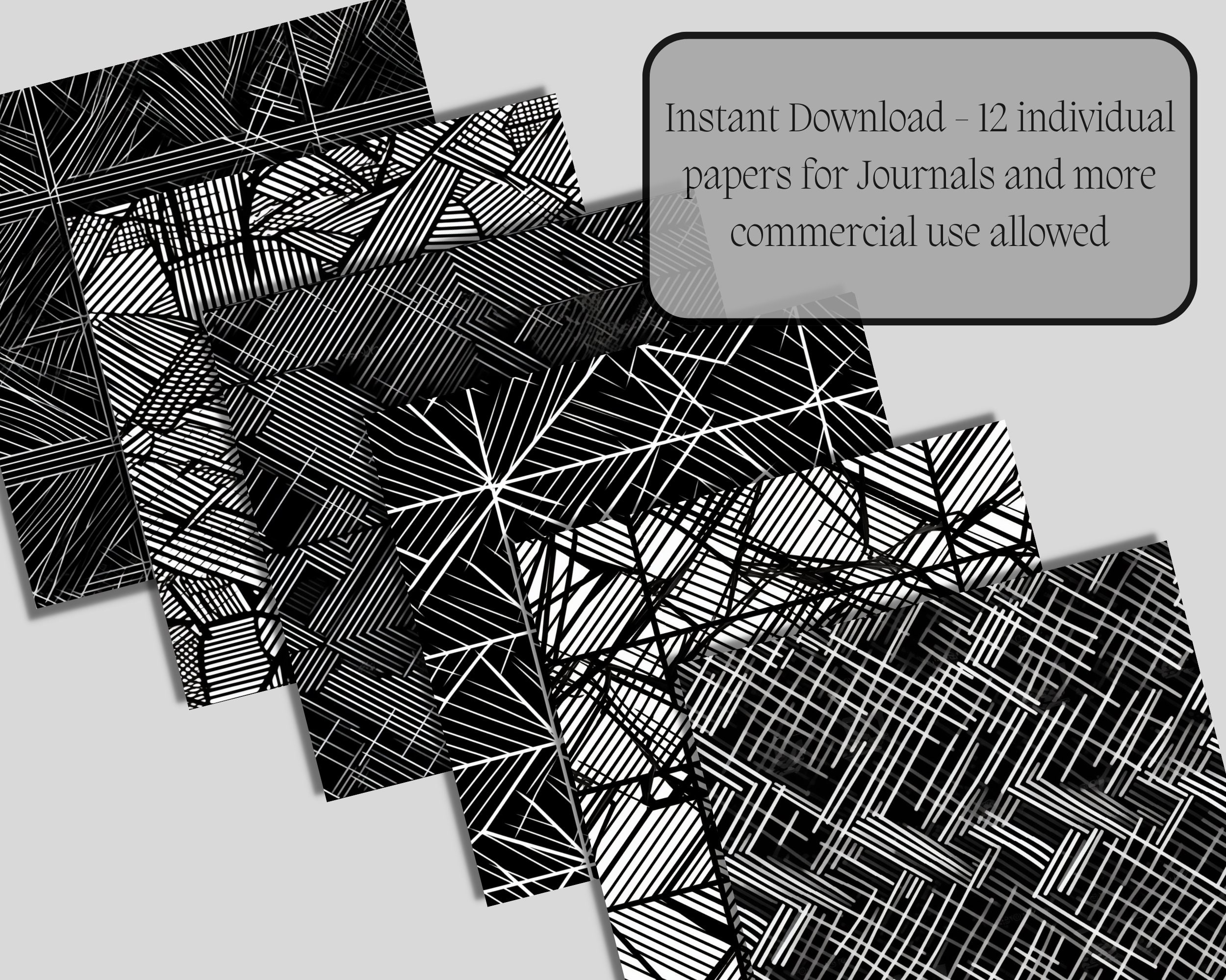 Geometric Line Pattern Digital Paper, Scrapbook Pattern, Digital ...