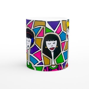 Tasse Buntes Geschenk für Freunde und Familie Funky Glossy Keramik Geometrische Fun Tasse Trinkgeschirr, Kaffee und Tee-Liebhaber Bild 6