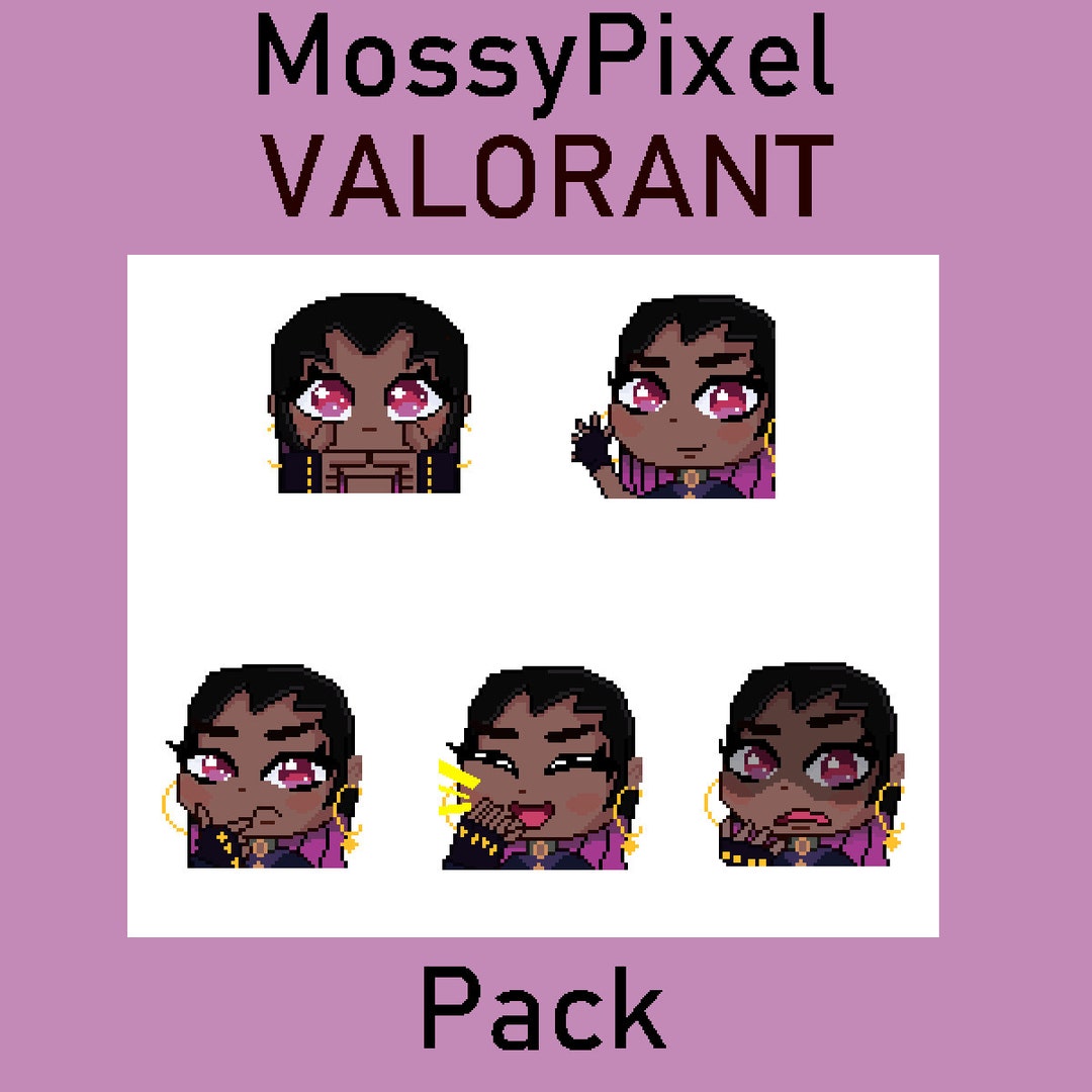 Chibi Reyna Pixel Art Valorant Emote Pack for Twitch/youtube/discord 5 ...