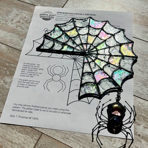 Spiderweb Stained Glass Pattern • Stained Glass Patterns • Stained Glass Corner Spider Web • Spider Web • PDF • Cricut Stained Glass Pattern