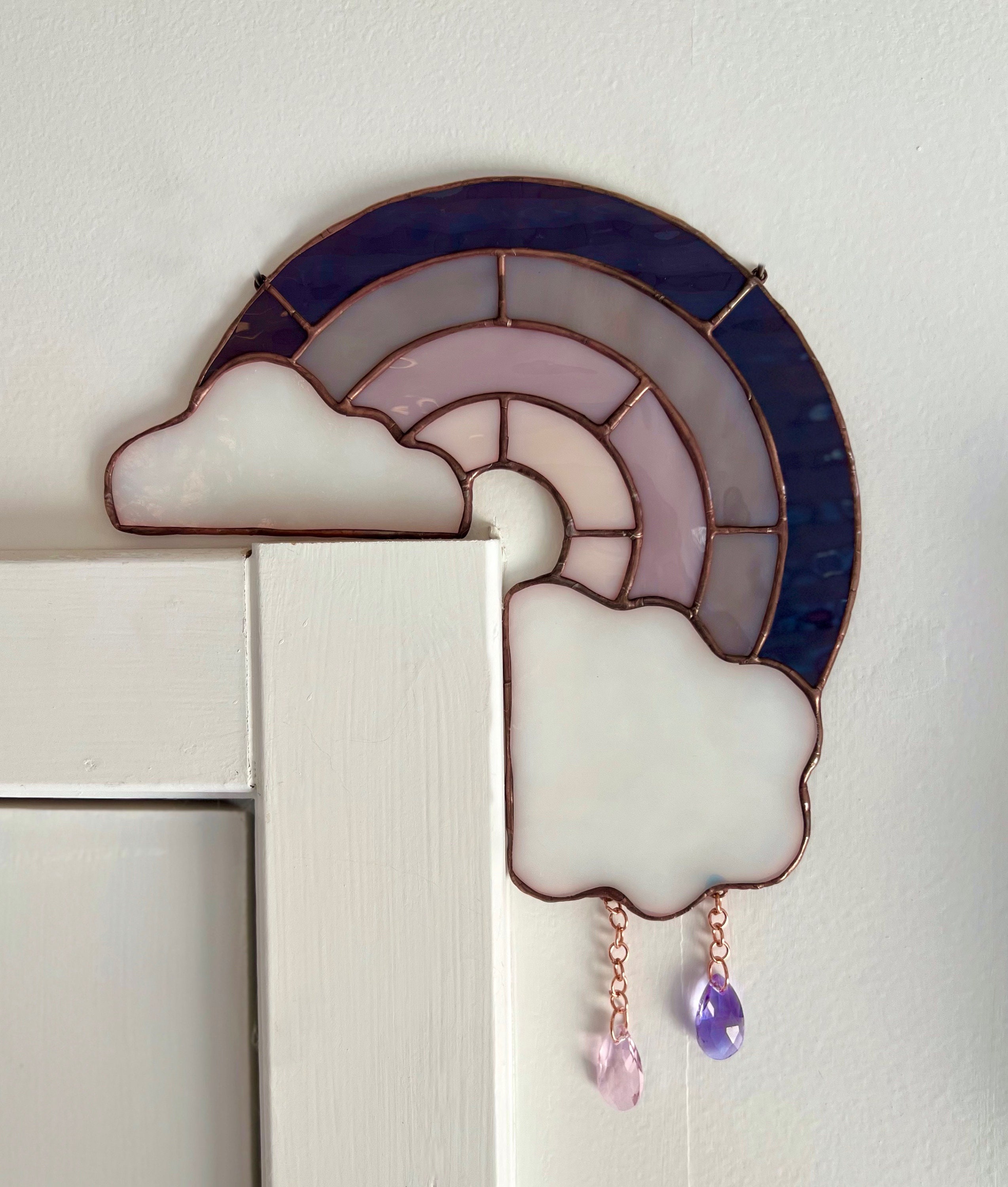 4 Stripe Rainbow Stained Glass Pattern Stained Glass - Etsy