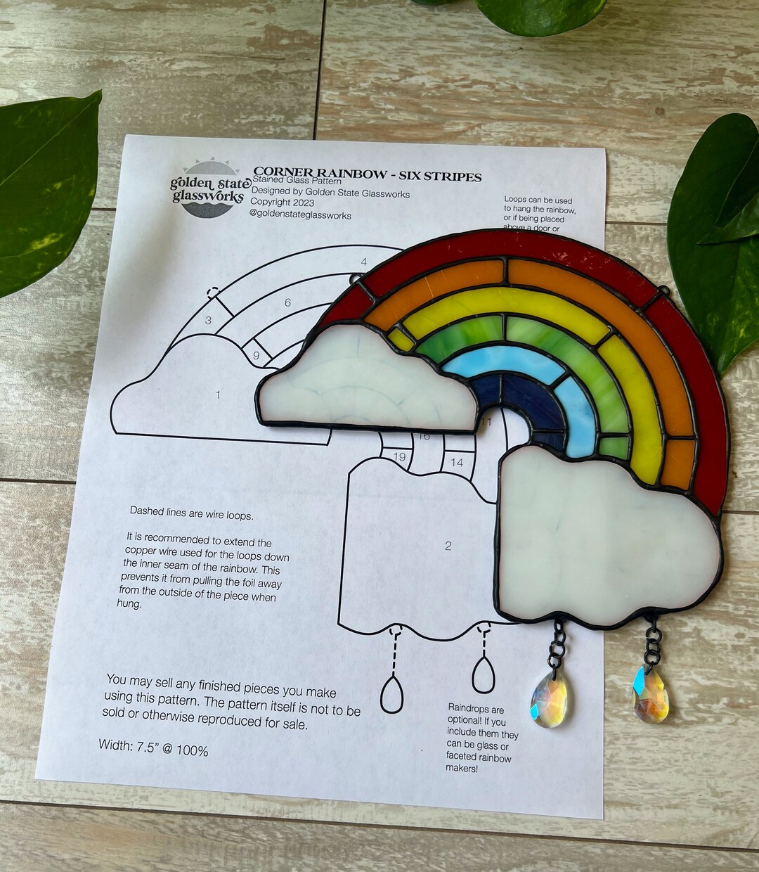 Rainbow Stained Glass Pattern • Stained Glass Patterns • Stained Glass ...