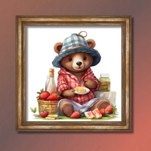 Teddy Bear Cross Stitch Pattern Digital Download - Modern Embroidery Design CS10005