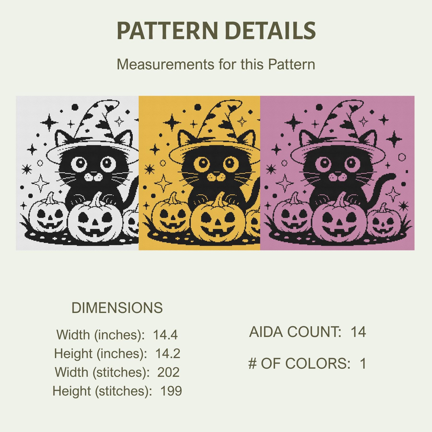 Halloween Black Cat Cross Stitch Pattern: Spooky Blackwork (PDF Pattern ...