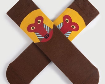 Calcetines de pantuflas de mono para hombre, divertidos calcetines deportivos, regalo de San Valentín