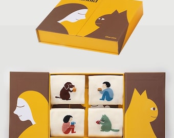 Calcetines divertidos para perros y gatos / Mezcla de algodón pima, Partner Design